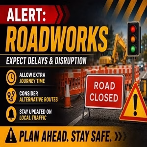 Roadworks in and around the Harrogate districts